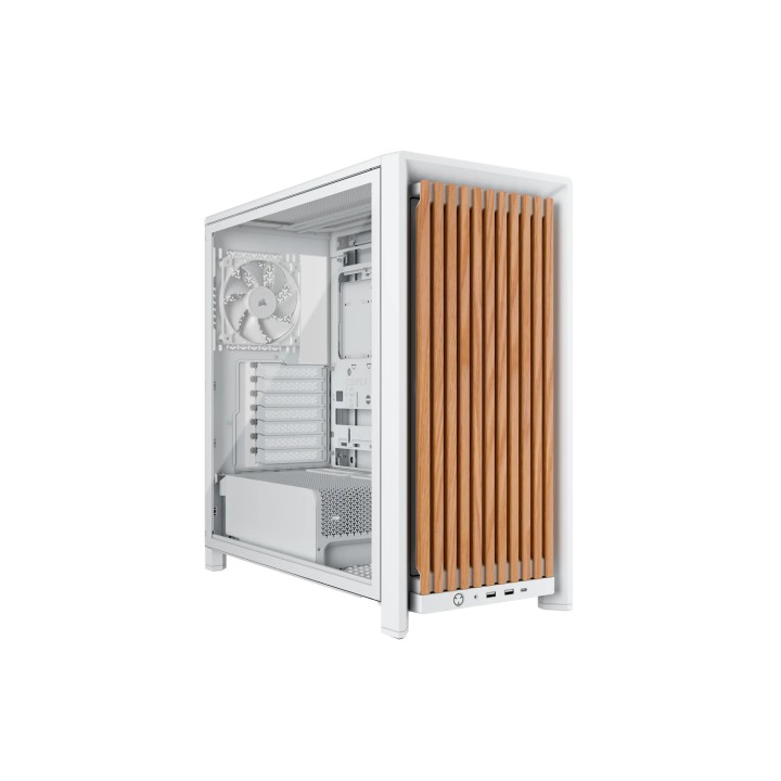 Corsair FRAME 4000D WOOD RS Midi Tower Madera, Blanco