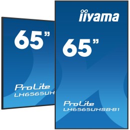 iiyama LH6565UHSB-B1 pantalla de señalización Diseño de quiosco 163,8 cm (64.5") LED Wifi 800 cd / m² 4K Ultra HD Negro