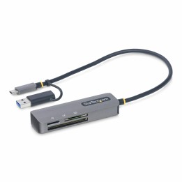 StarTech.com Lector USB 3.0 de Tarjetas de Memoria Flash SD CompactFlash y microSD - Grabador USB-C de Tarjetas de Memoria -