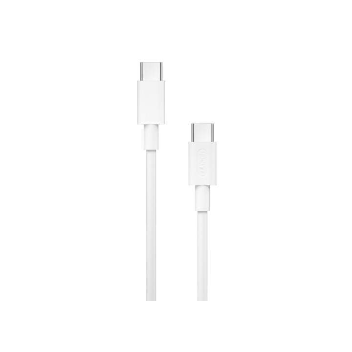 Cable Nubbeh Borealis USB-C a USB-C 1,5 m 3A Blanco de Silicona Líquida