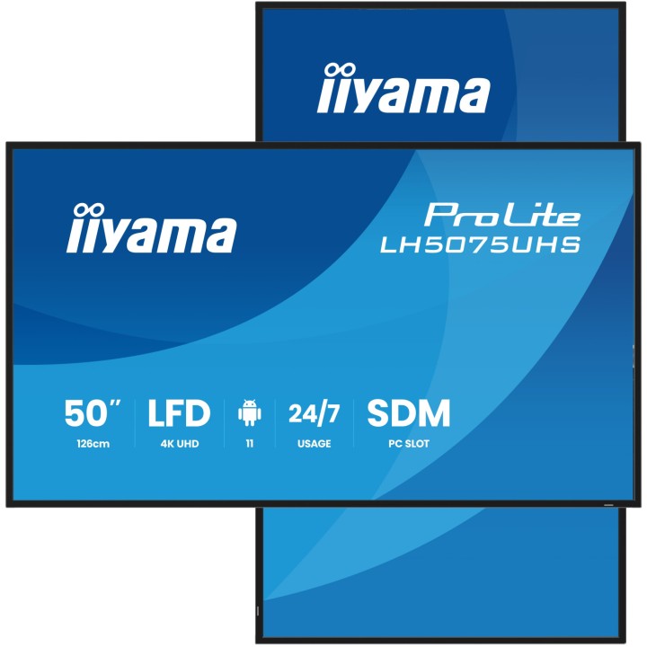 iiyama LH5075UHS-B2AG pantalla de señalización Pantalla plana para señalización digital 125,7 cm (49.5") LCD Wifi 500 cd / m²