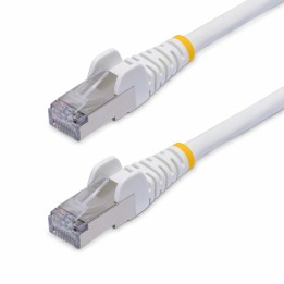 StarTech.com Cable de Red Ethernet CAT8 Blanco 50cm - Snagless - sin Pestillo - 25G/40G - 2000MHz - PoE++ 100W - 26AWG - S/FTP