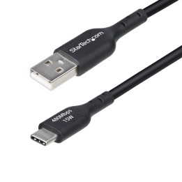 StarTech.com Cable de Carga USB-A a USB-C de 15cm - Cable Cargador USB-A a USB Tipo C - Cable USB 2.0 - 3A - Recubrimiento de