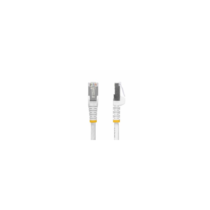 StarTech.com Cable de Red Ethernet CAT8 Blanco 50cm - Snagless - sin Pestillo - 25G/40G - 2000MHz - PoE++ 100W - 26AWG - S/FTP