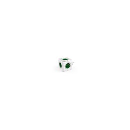Allocacoc PowerCube Original base múltiple 5 salidas AC Interior Verde, Blanco