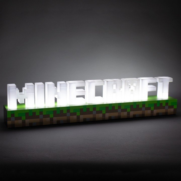 Lámpara Logo Minecraft Paladone con Luz Decorativa para Escritorio o Gaming