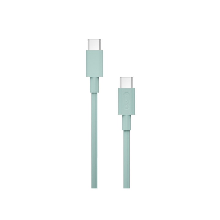 Cable Nubbeh Borealis USB-C a USB-C 1,5 m 3A Turquesa de Silicona Líquida