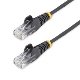 StarTech.com Cable de Red Ethernet CAT6 Delgado sin Enganches Negro de 10m - Cable RJ45 Snagless Slim de 28AWG - Alambre de