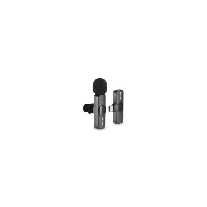 Hama Smart Wireless Negro Micrófono de corbata/solapa