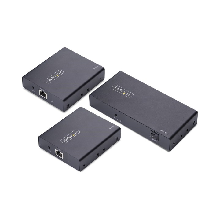 StarTech.com Extensor Divisor de 2 Puertos HDMI 4K 60Hz por Cable CAT6 Ethernet - Juego de Distribución 1x2 HDMI con IR y Power