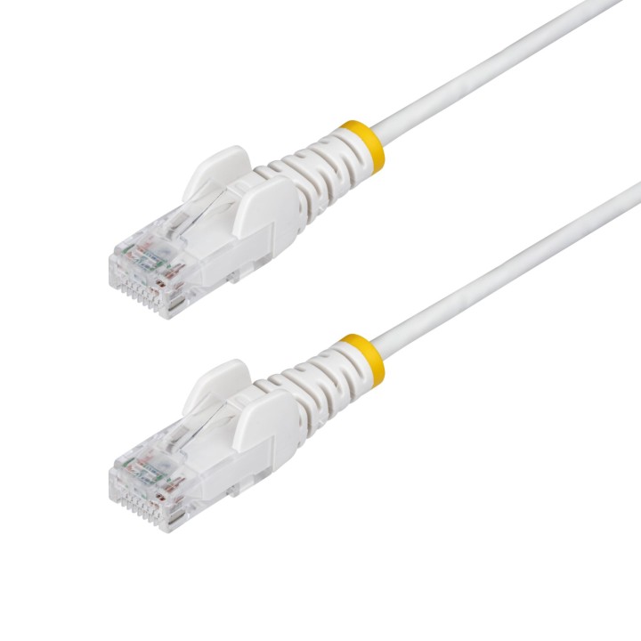 StarTech.com Cable de Red Ethernet CAT6 Delgado sin Enganches Blanco de 10m - Cable RJ45 Snagless Slim de 28AWG - Alambre de