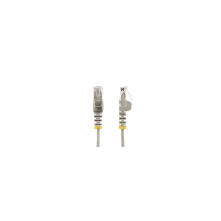 StarTech.com Cable de Red Ethernet CAT6 Delgado sin Enganches Gris de 5m - Cable RJ45 Snagless Slim 28AWG - Alambre de Cobre