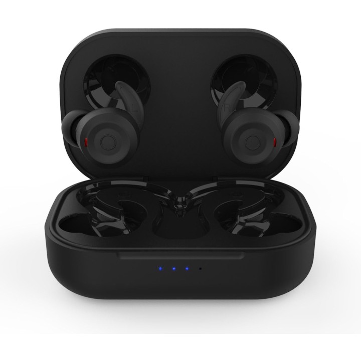 Auriculares Nubbeh Breeze Sport Inalámbricos Negros con Estuche de Carga 60/400 mAh