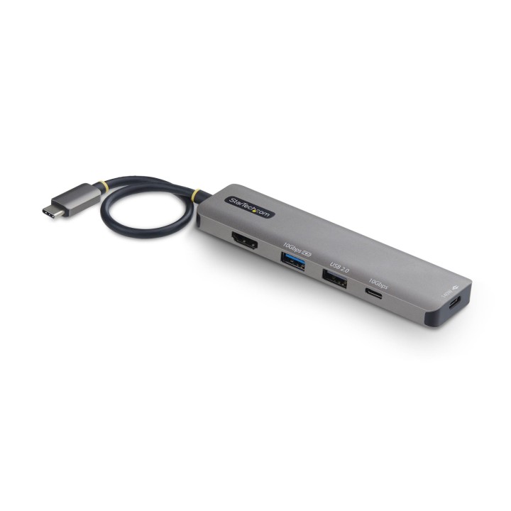 StarTech.com Mini Dock USB-C A HDMI - Adaptador Multipuertos Tipo C - PD de 140W - 4K 60Hz - Hub USB 10Gbps - Para MacBook /