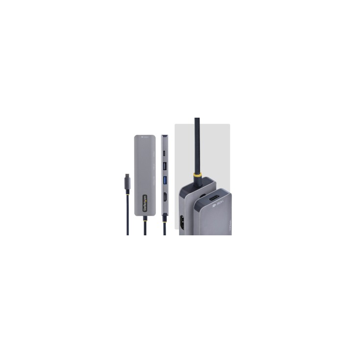 StarTech.com Mini Dock USB-C A HDMI - Adaptador Multipuertos Tipo C - PD de 140W - 4K 60Hz - Hub USB 10Gbps - Para MacBook /