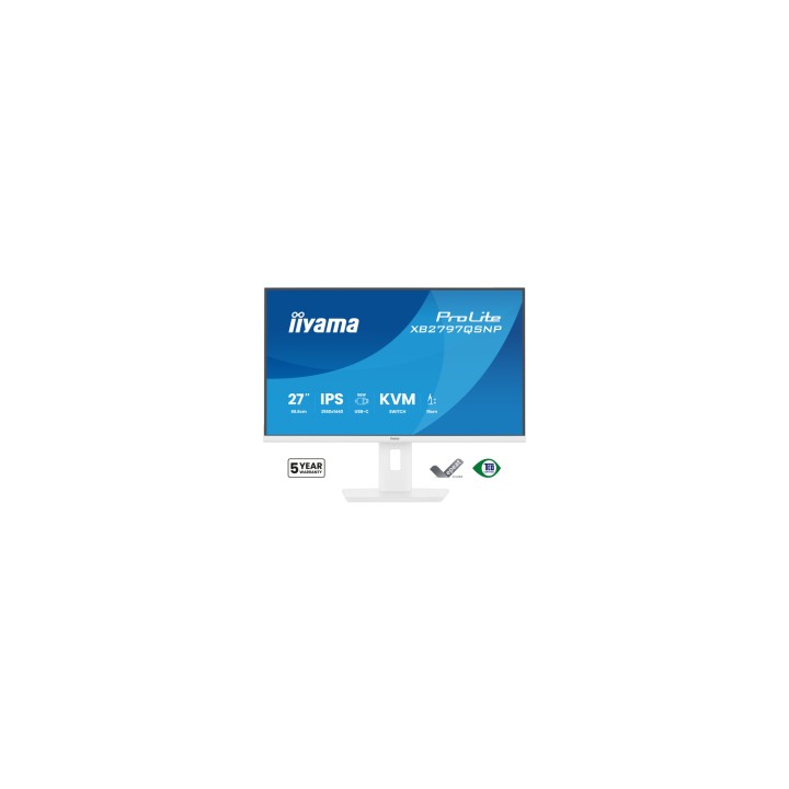 iiyama ProLite XB2797QSNP-W1 pantalla para PC 68,6 cm (27") 2560 x 1440 Pixeles Quad HD LCD Blanco