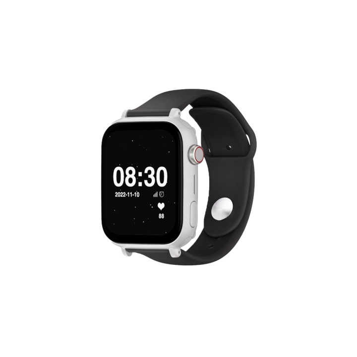 SaveWatch Plus 4G Blanco con Correa Negra de Silicona para Niños