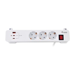 Equip 245556 base múltiple 2 m 3 salidas AC Interior Blanco