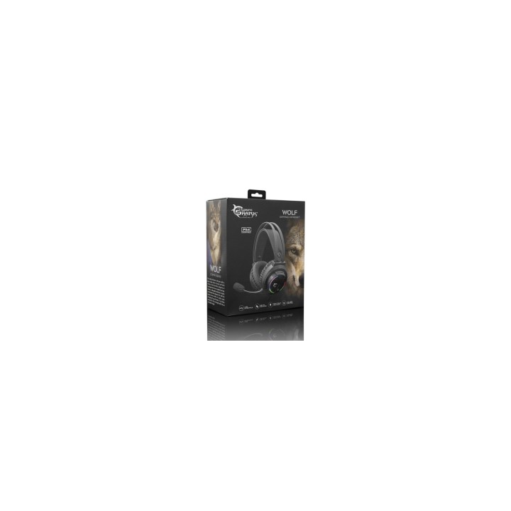 White Shark WOLF auricular y casco Auriculares Alámbrico Juego Negro