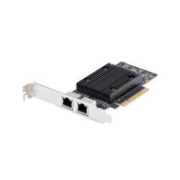 StarTech.com Tarjeta de Red Ethernet PCIe de 2 Puertos RJ45 de 10Gb - Adaptador de Red Ethernet de RJ45 Doble 10GBase-T -