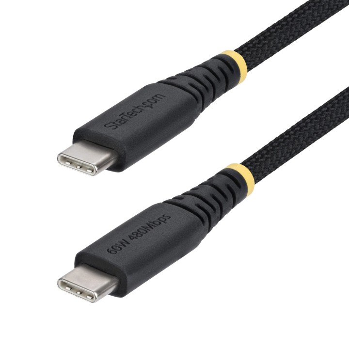 StarTech.com Cable de Carga USB-C Trenzado de 1m - Cable Cargador USB Tipo C para Portátil - Cable Resistente para Carga de