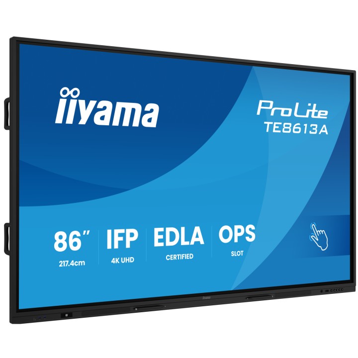 iiyama TE8613A-B2AG pantalla de señalización Diseño de quiosco 2,17 m (85.6") Wifi 500 cd / m² 4K Ultra HD Negro Pantalla