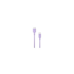 Cable Nubbeh Borealis USB-A a USB-C 1,5 m 3A Lila de Silicona Líquida