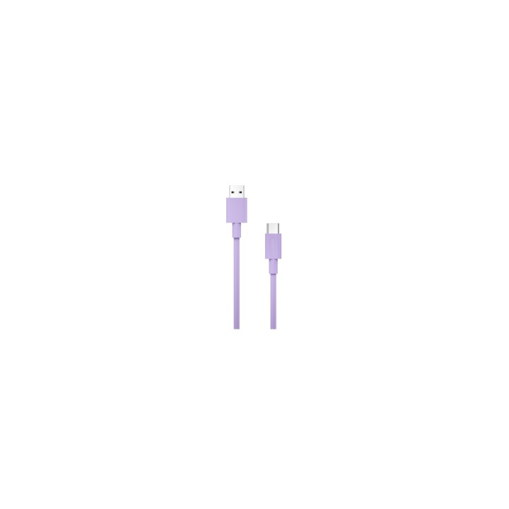 Cable Nubbeh Borealis USB-A a USB-C 1,5 m 3A Lila de Silicona Líquida
