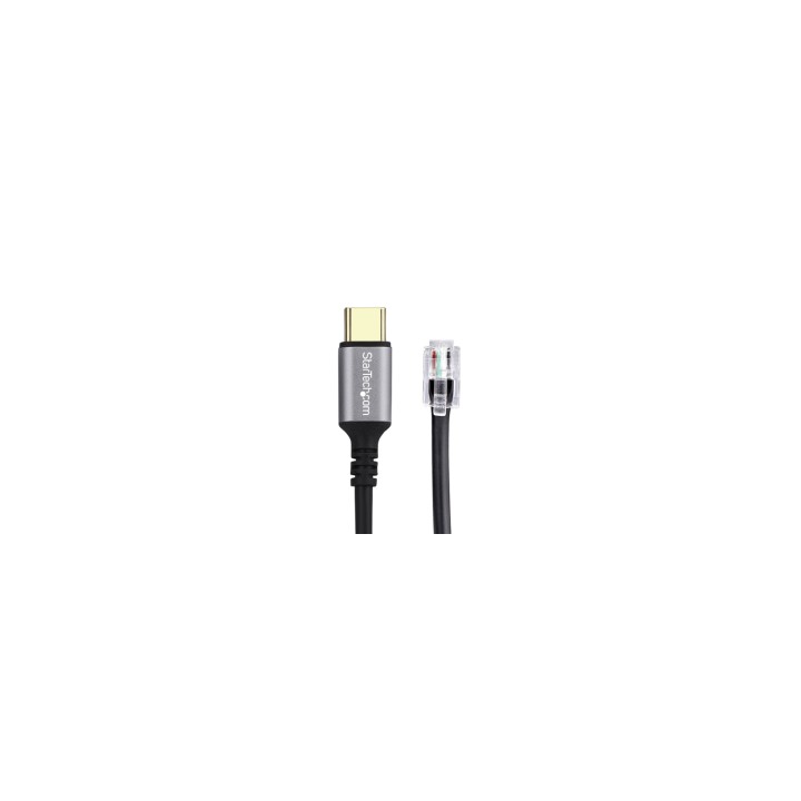StarTech.com Adaptador USB-C a RJ9 para Auriculares con Micrófono - Adaptador USB Tipo C a RJ9 con Cable de 1,8m - Adaptador