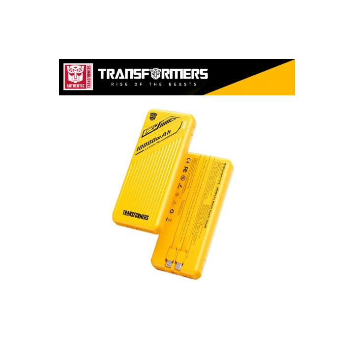 Batería Portatil Power Bank Transformers Bumblebee 1000 mAh 22.5W Carga Rápida USB-C y Lightning