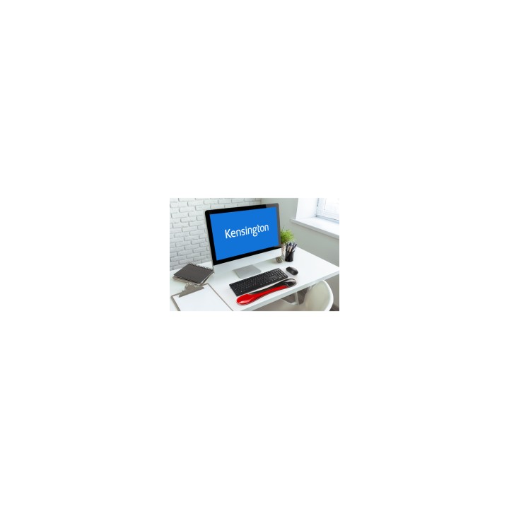 Kensington Reposamuñecas de gel Duo para teclado fino - Rojo