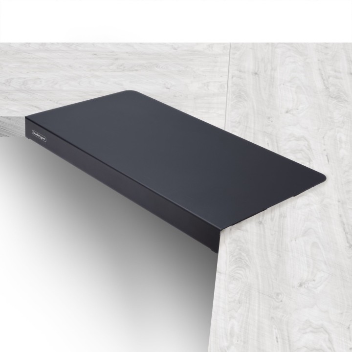 StarTech.com Superficie Manga de Acero para la Esquina de una Mesa o Escritorio de Esquina - 12,7-38,1mm de Grosor - Bandeja
