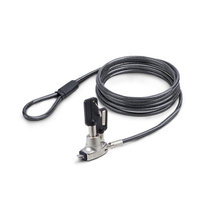 StarTech.com Cable de Seguridad Delgado para Portátil Compatible con Noble Wedge® de 1,5m - Cable Antirrobo para Portátil con