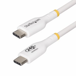 StarTech.com Cable de Carga para Portátil USB-C de 1m - Cable USB Tipo C USB 2.0 para Portátil - Blanco - Cable con