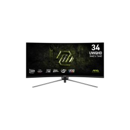MSI MAG 345CQRF E20 pantalla para PC 86,4 cm (34") 3440 x 1440 Pixeles UltraWide Dual Quad HD Negro