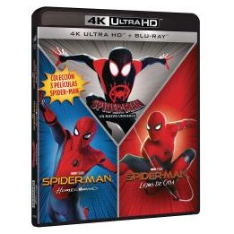 Pack spider-man (homecoming - lejos de casa - un nuevo universo) (4k uhd + blu-ray)