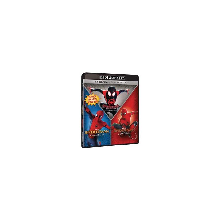 Pack spider-man (homecoming - lejos de casa - un nuevo universo) (4k uhd + blu-ray)