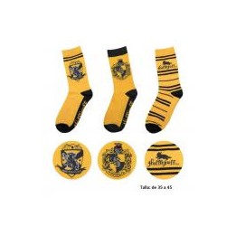 Set 3 calcetines Hufflepuff Harry Potter