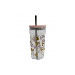 Disney - Vaso - Acrilico Cube Con Pajita 540 Ml Mickey