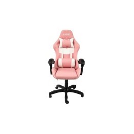 KUBO Silla gaming con reposabrazos, escritorio, nailon, altura ajustable, 360º,  color rosa.