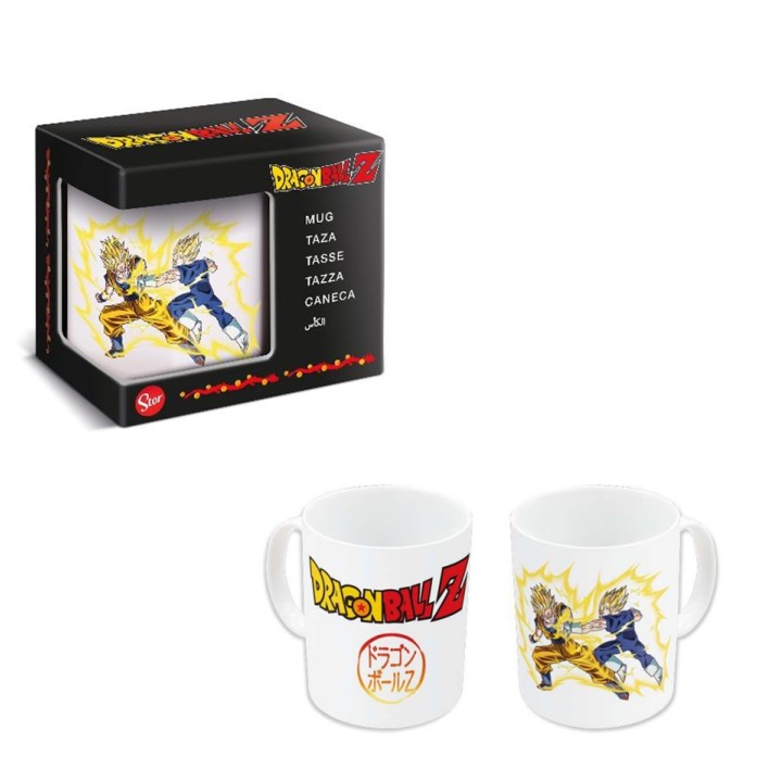 Taza cerámica Dragon Ball Z Goku y Vegeta Fight 325 ml