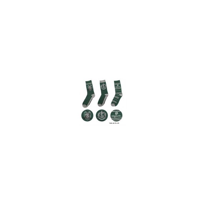 Set 3 calcetines Slytherin Harry Potter