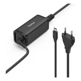 Hama 00200023 adaptador e inversor de corriente Interior 65 W Negro
