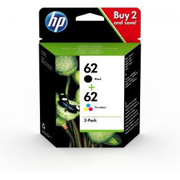 HP Pack de ahorro de 2 cartuchos de tinta original 62 negro/tricolor