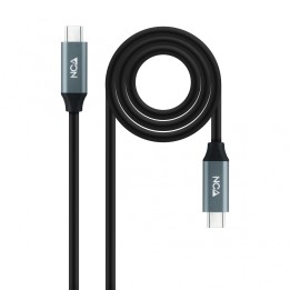 Nanocable Cable USB 3.2 Gen2x2 20Gbps 5A/100W 4K/60Hz USB-C/M-USB-C/M, 1.5 m
