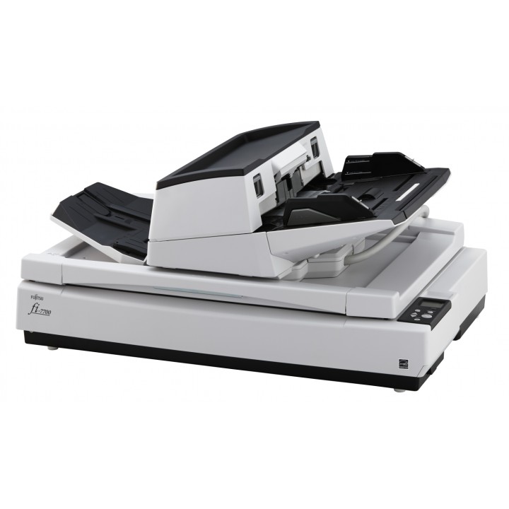 Fujitsu fi-7700 Escáner de superficie plana y alimentador automático de documentos (ADF) 600 x 600 DPI A3 Negro, Blanco