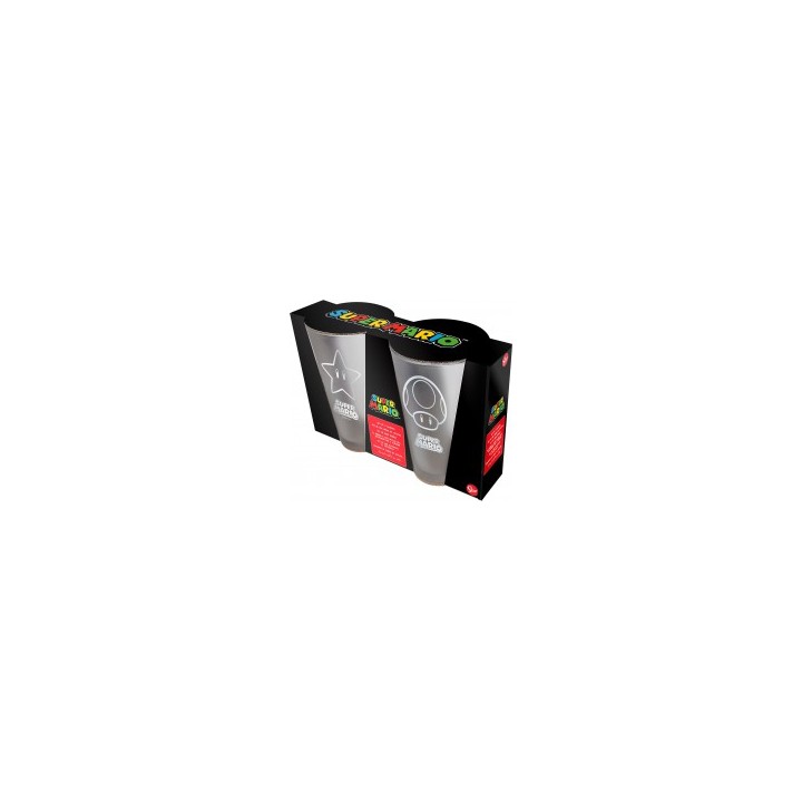 Set 2 vasos casual Mario Bross 490ml