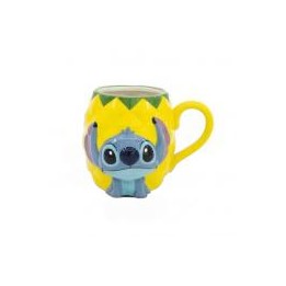 Taza ceramica 3d 415ML stitch pineapple