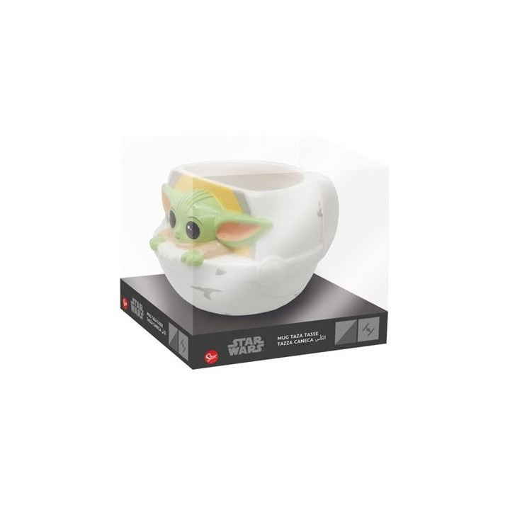 Taza ceramica 3d grogu (caja regalo)