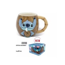 Taza ceramica 3D 420ML stitch coconut